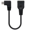 Cable USB 2.0 Nanocable 10.01.3600/ MicroUSB Macho - USB Hembra/ 15cm/ Negro