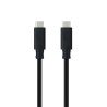 Cable USB 3.1 Tipo-C Nanocable 10.01.4102/ USB Tipo-C Macho - USB Tipo-C Macho/ Hasta 100W/ 10Gbps/ 2m/ Negro