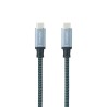 Cable USB 3.1 Tipo-C Nanocable 10.01.4102-COMB/ USB Tipo-C Macho - USB Tipo-C Macho/ Hasta 100W/ 10Gbps/ 2m/ Gris y Negro