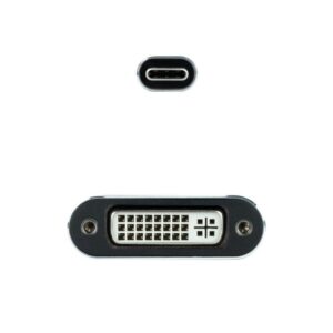 Alternative view of Cable Conversor Nanocable 10.16.4103-G/ USB Tipo-C Macho - DVI-D (24+1) Hembra/ 15cm/ Gris