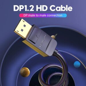 Alternative view of Cable DisplayPort 1.2 4K Vention HACBH/ DisplayPort Macho - DisplayPort Macho/ 2m/ Negro